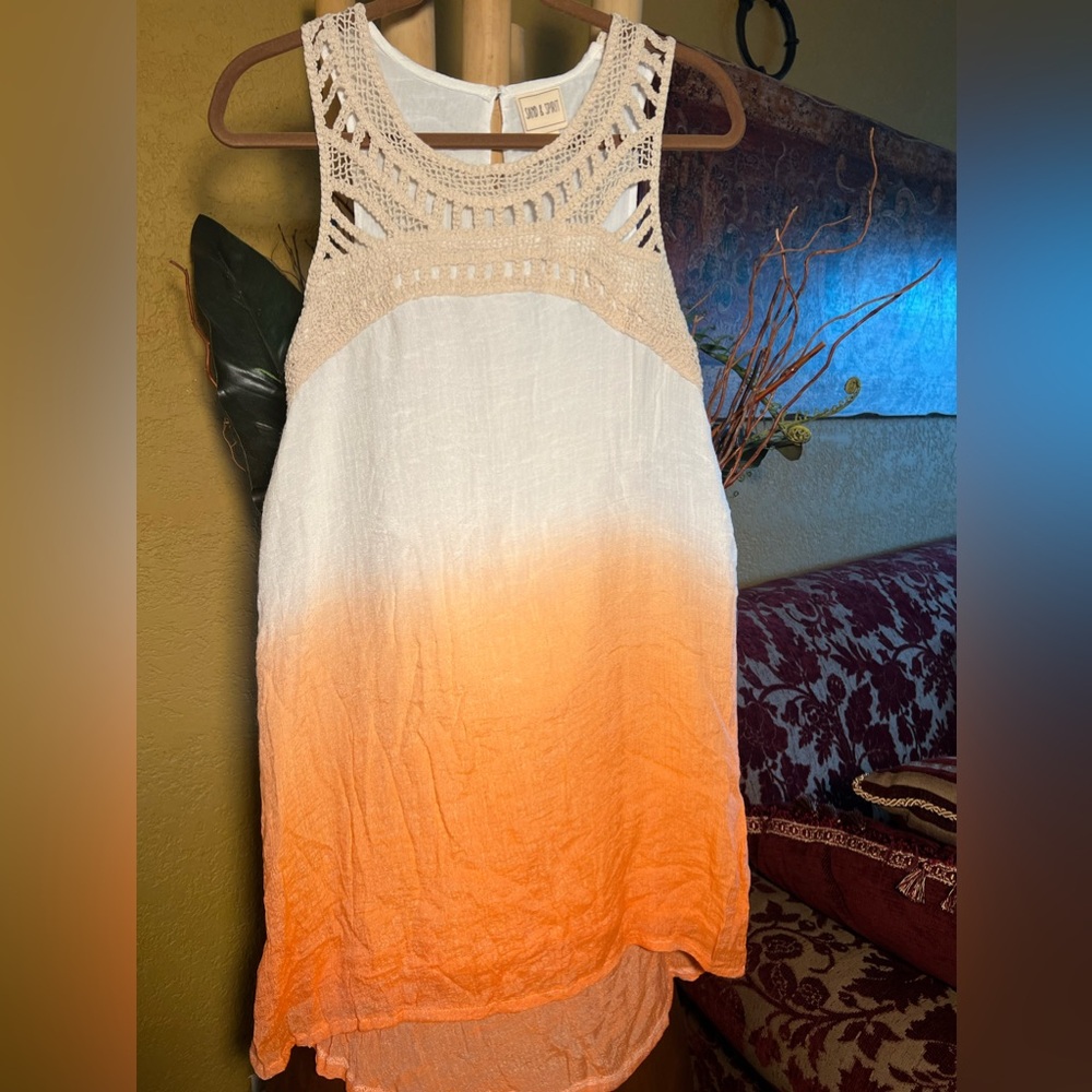 High & low dress, 38 long and 19 pit.
